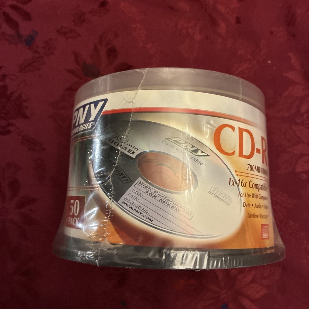 50 Pack CD-R 16X 700 MB/80 Min Recordable Discs NEW Sealed
